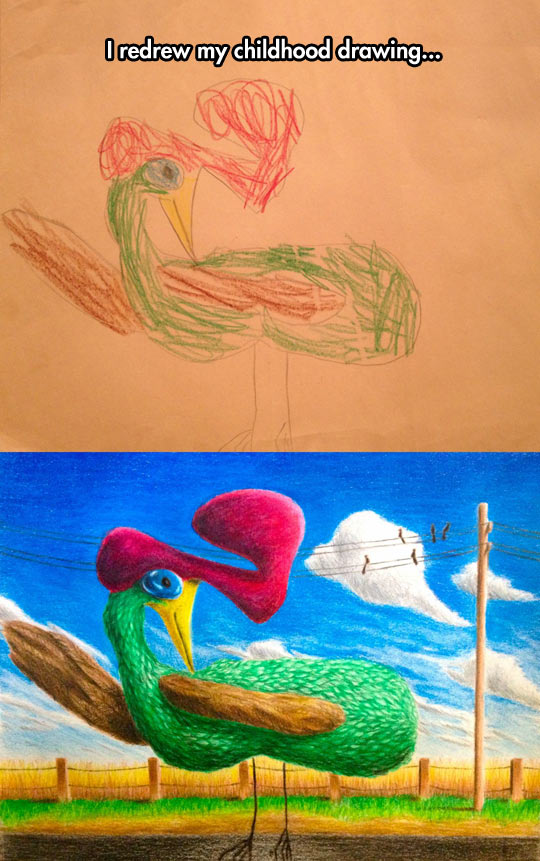 cool-drawing-childhood-chicken-redrew