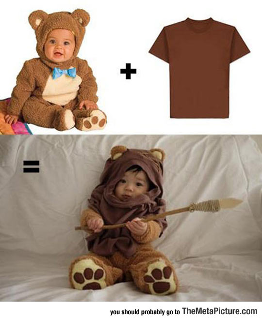 Simple Bear Costume + Brown T-shirt = Awesome