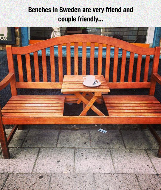 Couple Friendly Bench