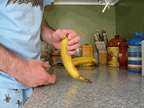 Image result for unpeeling a banana gif