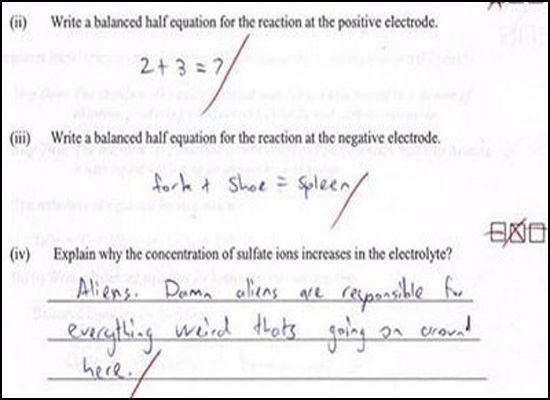 10 Inappropriately Funny Test Answers!