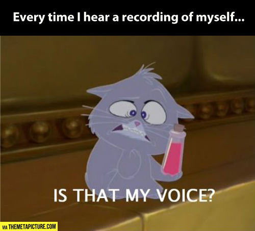 Every time I hear a recording of my voice…