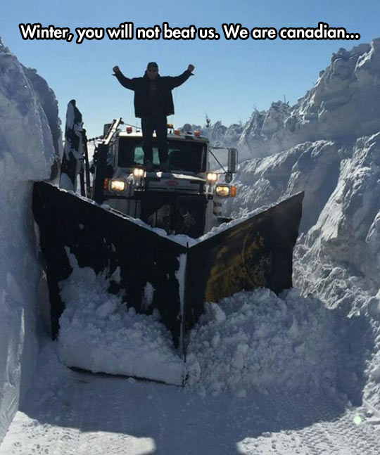 Canadian Moses Splitting The Snow Apart