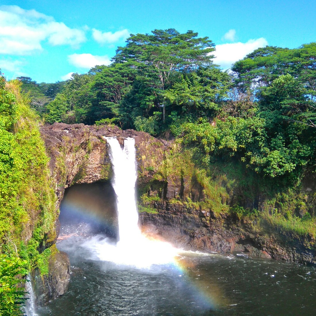 The Rainbow Falls in Hilo, Hawaii.