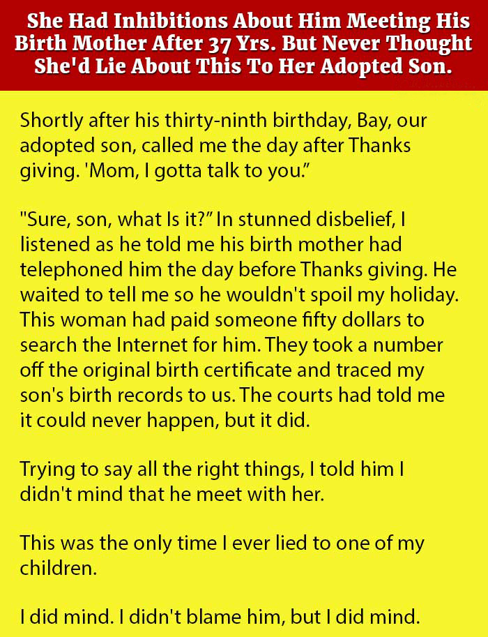 Mom Had Inhibitions About Him Meeting His Birth Mother After 37 Yrs ...